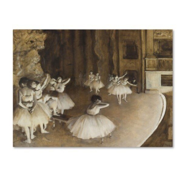 Edgar Degas 'Ballet Rehearsal 1874' Canvas Art, 24x32, Trademark Fine Art, Mfr#: AA01241-C2432GG